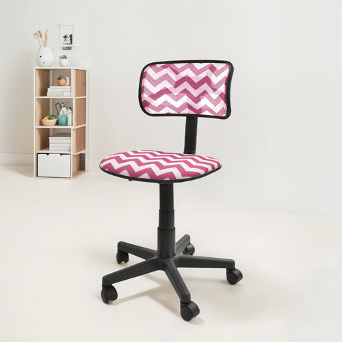 Silla De Computadora Giratoria Malla Cheurón Rosa 53 X 53 X