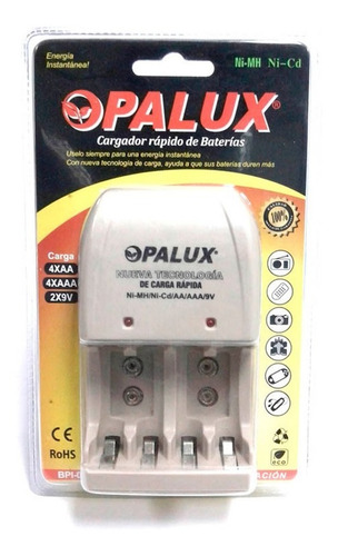Cargador Opalux De 4 Pilas Aa, Aaa O 2 Bateria 9v, Nuevos