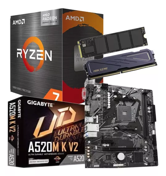 Combo Actualizacion Pc Amd Ryzen 7 5700g 16 Gb 512 Gb Nvme