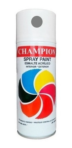 Pintura En Spary Marca Champion Color Plateado Brillante