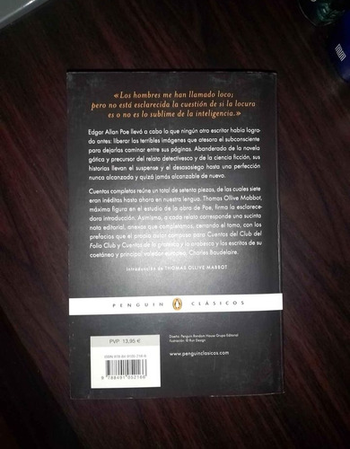Edgar Allan Poe - Cuentos Completos. Penguin Clásicos.