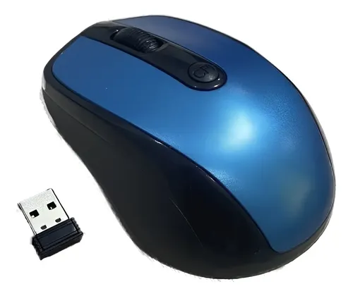 MOUSE OPTICO INALAMBRICO BLUETOOTH 2.4G AZUL OSCURO