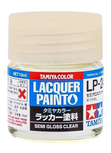 Pintura 10 Ml. Tamiya Lacquer Lp-24 Semi Gloss Clear Lp24