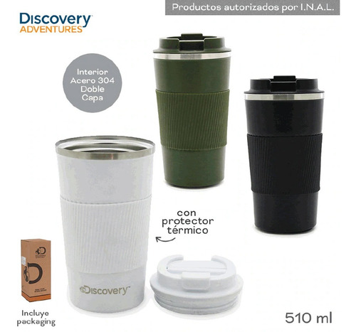 Imagen 3 de 7 de Vaso Termico Jarro Acero Inoxidable Doble Capa Frio Calor