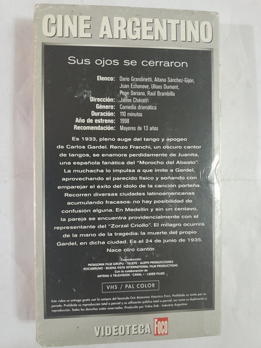 Vhs - Sus Ojos Se Cerraron - Nueva