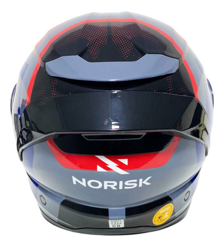 Capacete Norisk Force Li Oculos Escamoteavel 60 Preto Azul