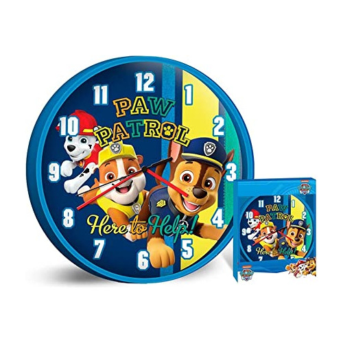 Reloj De Pared Paw Patrol Niños, Reloj Decorativo Infa...