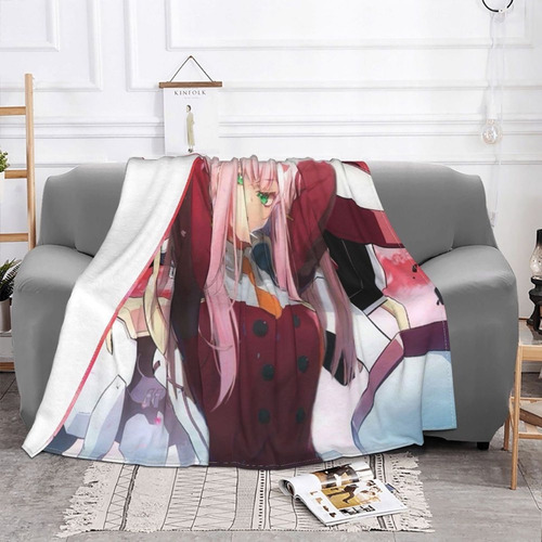 Zero Two Darling In The Franxx Frazada Polar Cobija Manta Color Sweet Girl Zero Two