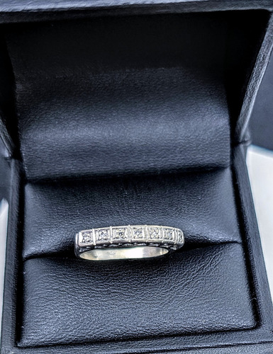 Anillo Media Churumbela Con Diamantes Palladium X147 Blanco 6 (Usado)