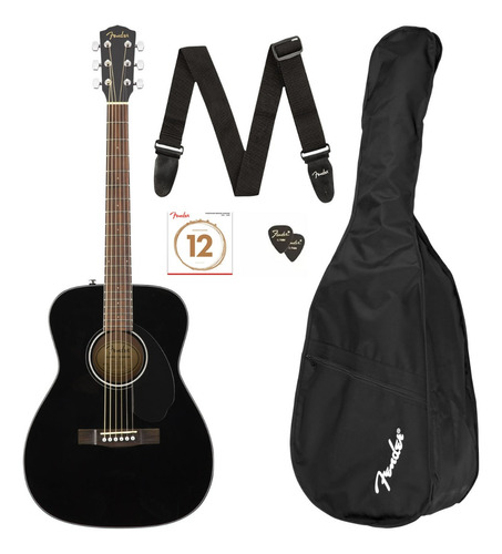 Guitarra Acústica Fender Cc-60s Concert Pack V2 Black Wn