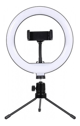 Suporte Ring Light Com Luz E Tripé Para Câmeras E Celulares