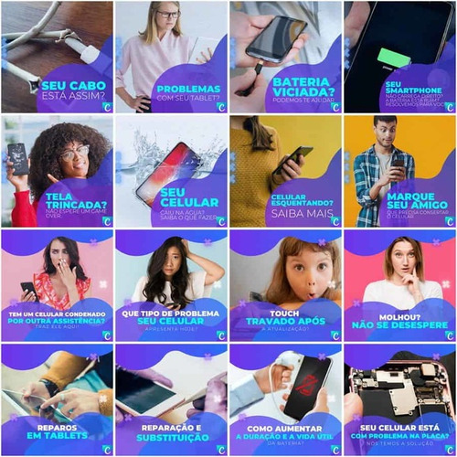 Super Pack Artes Loja De Celular E A. Tecnica - Psd E Canva