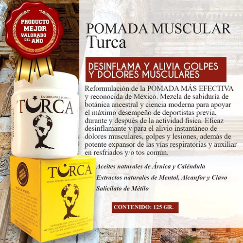 La Original Pomada Turca Muscular 125 Gr. (envío Incluido)