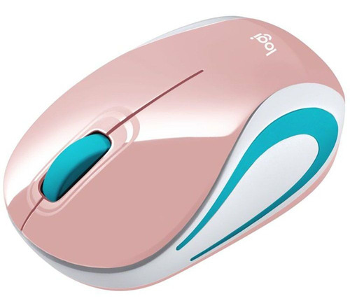 Mini Mouse Sem Fio Logitech M187 Com Pilha Inclusa - Rosa Cor First blush