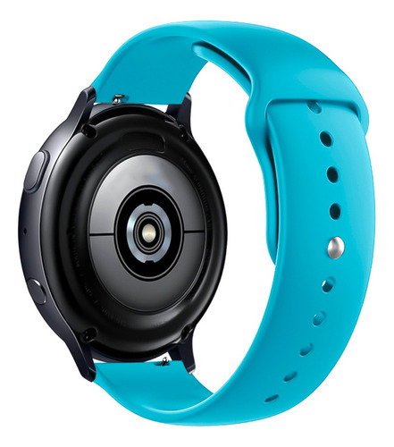 Pulseira Compatível Com Smartwatch Galaxy Active Amazfit Bip Cor Azul Piscina Largura 20 Mm