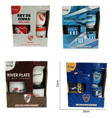 Imagen 3 de 5 de Set Matero Futbol Oficial Boca River Orig Ar1 Setmf Ellobo