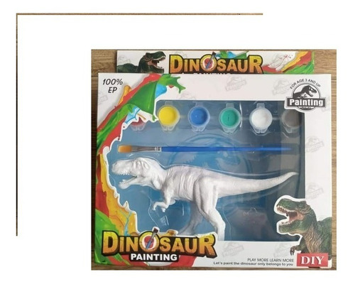 Kit Dinosaurio Trex De Pvc Para Pintar Regalo Para Niños Diy