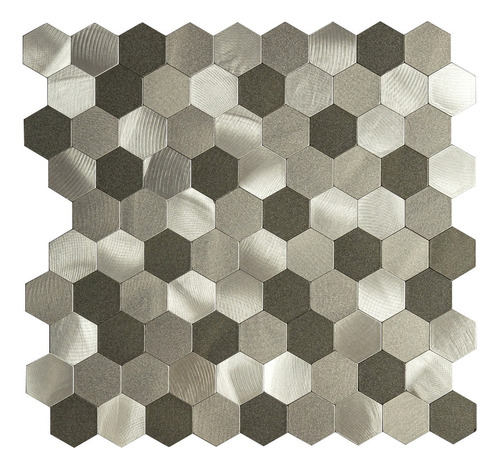 Malla Revestimiento Misiones 30x30 Hexagonal Aluminio Gray 