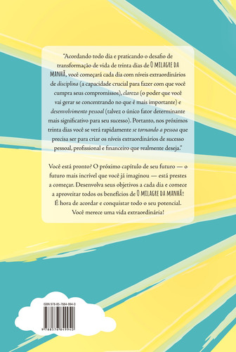 Imagem 2 de 3 de O milagre da manhã: O segredo para transformar sua vida (antes das 8 horas), de Elrod, Hal. Editora Best Seller Ltda, capa mole em português, 2016