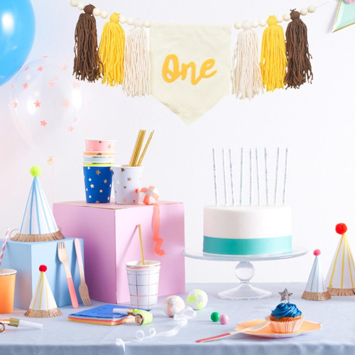 1er Birthday Party Banner Decoración De Múltiple Marrón