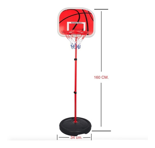 Imagen 2 de 6 de Aro Basquet Basquetbol Maya Inflador Balón Niños