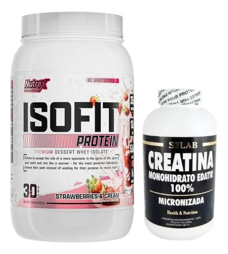 Nutrex Isofit Whey Protein 2lb + Creatina Sylab 500g