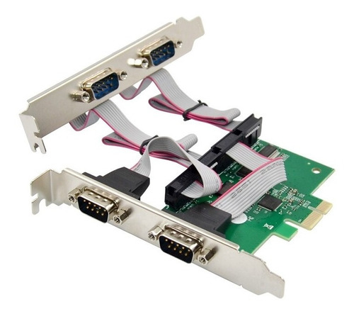 Tarjeta Pci-e Puerto Serial 4 Salidas Com Db-9 Rs-232 Uart 1