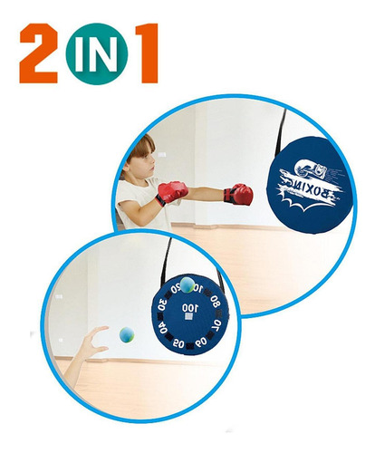 Conjunto De Luvas De Boxe Infantil Com Placa De Alvo Dupla