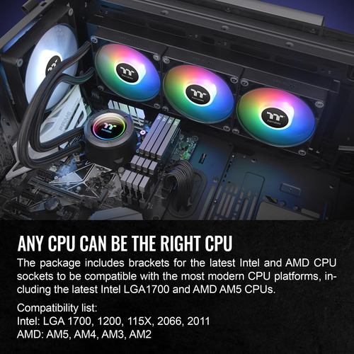 Enfriador Líquido Para Cpu Thermaltake Th360 Argb Sync V2 Ne