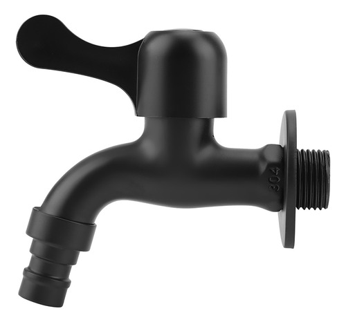 Grifo De Pared De Acero Inoxidable 304, Color Negro