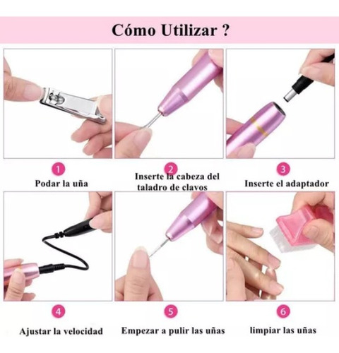 Esmalte De Gel Lámpara De Uñas Led Uv Drill Uñas Pulidor