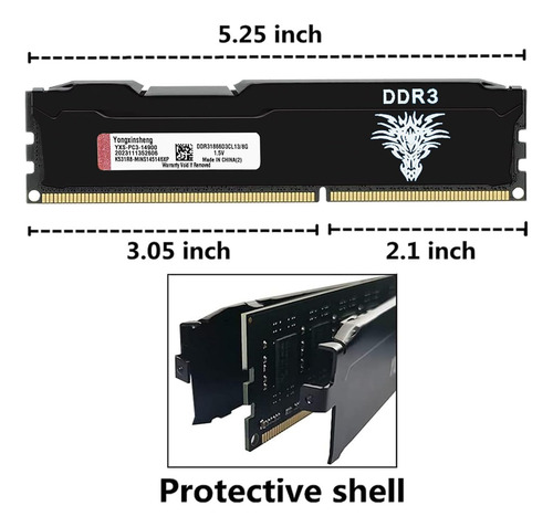 Yongxinsheng 16 Gb (8 Gbx2) Ddr3 1866 Mhz (pc3 14900) Cl13 D