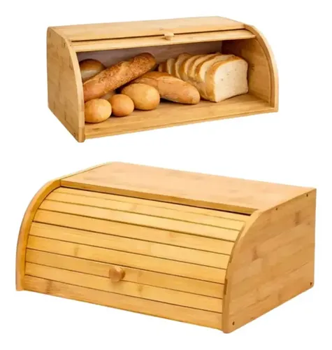 Porta Pães Tampa Retrátil De Bambu Ecokitchen Mimo Style