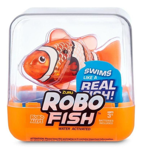 Robô Alive Fish Nada De Verdade Laranja - Fun Divirta-se