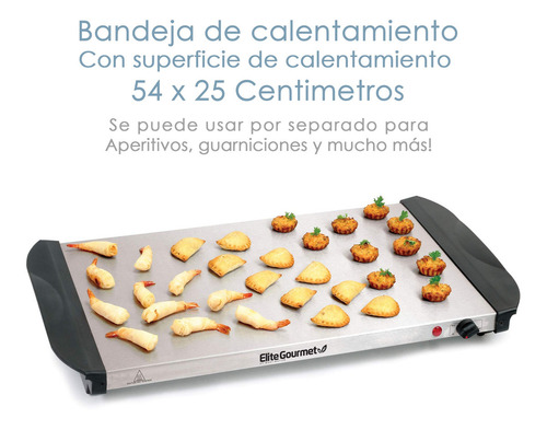 Bufetera Eléctrica 3 Divisiones Bandeja Acero Inox Elite