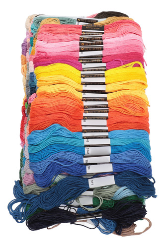 Hilos De Seda Para Bordar Multicolores, Punto De 200 Colores