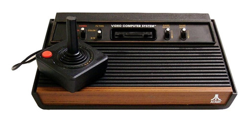 Consola Atari 2600 Light Sixer 4KB Standard color  negro y marrón madera