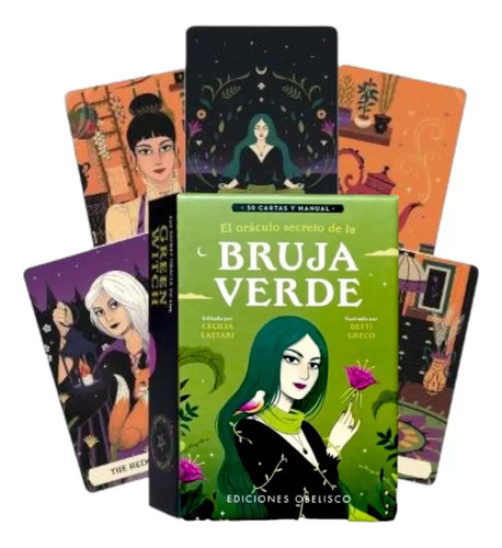 Oráculo Secreto De La Bruja Verde Cartas + Libro Guía