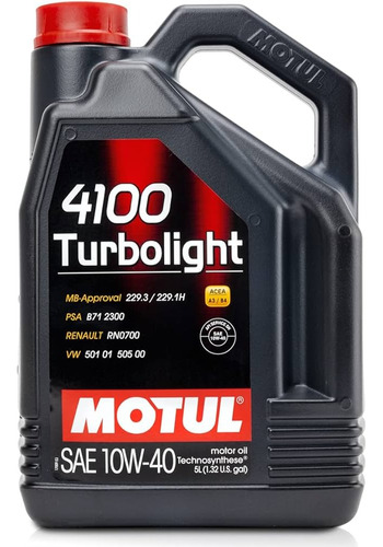 Aceite Turboligth 10w 40 4 Litros - Motul