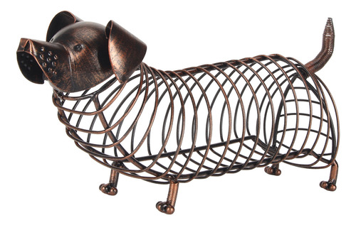 Soporte De Corcho Para Vino Dachshund, Moderno Y Realista, A