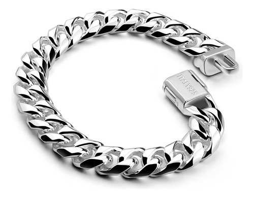 Pulsera De Plata De Ley 925 Para Hombre, De Eslabones Cubano