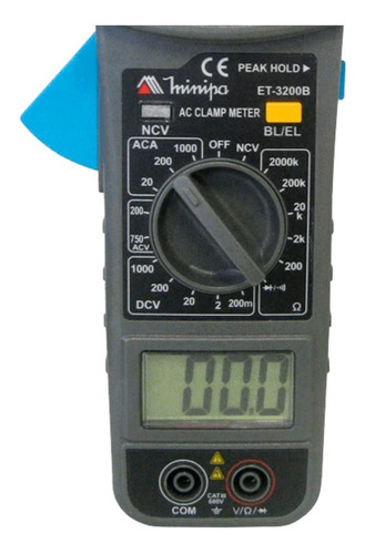 Imagem 3 de 4 de Alicate Amperímetro Digital Et-3200b 1000a Ac - Minipa