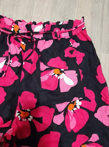 Short De Lino Tiro Alto Paper Bag Mujer Talla Extra 4x