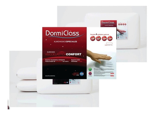 Imagen 3 de 3 de Almohada Viscoelastica Con Funda Desmontable Alta Premium