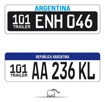 Comprar Patente Para Trailer - Modelo Nuevo Y Viejo - Fondo Pvc