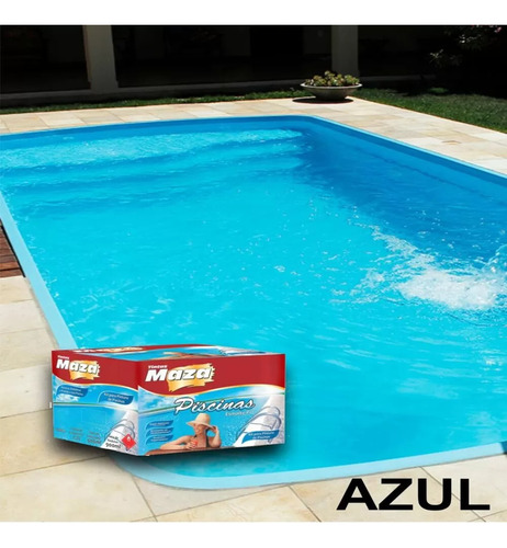 Tinta Para Piscina Azul Kit Pu Maza - 4,5 Litros