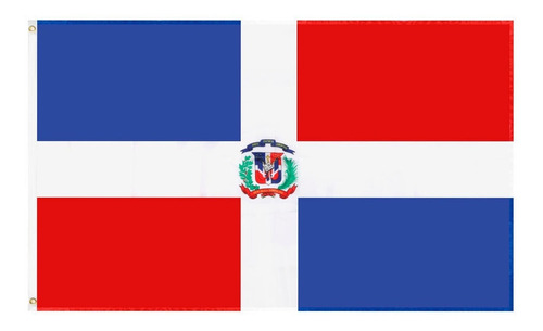 Bandera Republica Dominicana De Poliéster Medida De 90 X 150