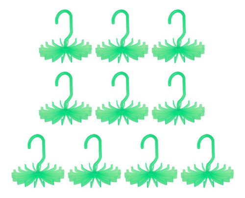 10 Estantes Para Corbatas Giratorios Colgantes, 18 Verde
