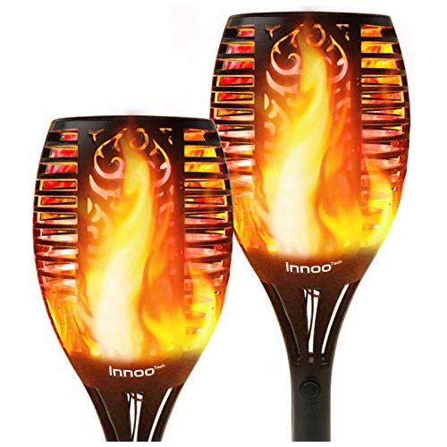 2pcs Antorcha Solar Luces Al Aire Libre De 12 Pulgadas ...