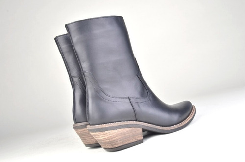Imagen 3 de 7 de Botas Botitas Texanas De Cuero De Mujer Gina - Ferraro